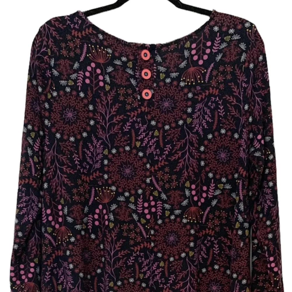 Matilda Jane New Resolution Dark Floral Stretch Long Sleeve Dress - Picture 9 of 10